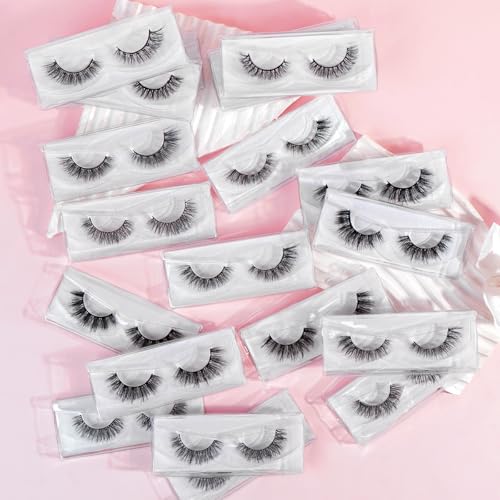 MAGEFY 20 Pairs False Eyelashes,4 Styles Eyelashes 7mm-16mm Lashes Natural Look to Dramatic False Eyelashes with Portable Boxes,Style-2