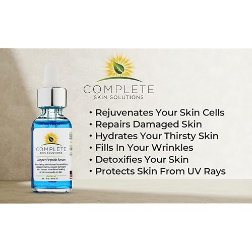 Copper Peptide Face Serum Collagen - With Anti Aging Skin Solutions Properties:1oz/30ml Anti-Wrinkle Formula For Youthful Skin