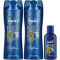 Suave Body Wash, Shampoo and Conditioner 3-in-1 for Men, Citrus Rush Bundle, Full-Size Twin Pack + 1 Travel Format (3 Piece Set)