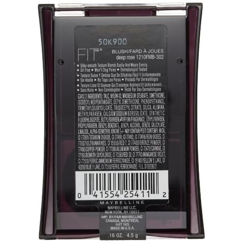 Maybelline New York Fit Me! Blush, Deep Rose, 0.16 Ounce