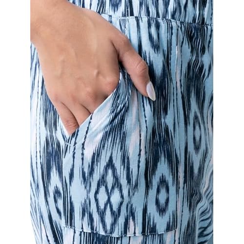 Wrangler Women's Short Sleeve Graphic Tee and Printed Pants Pajama Sleep Set