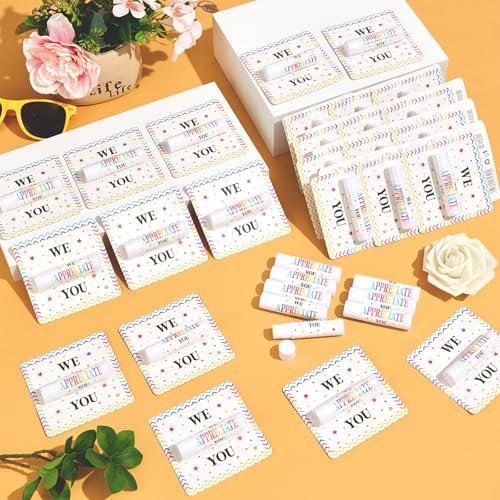 50 Pack Employee Appreciation Gifts Bulk Lip Balms Thank You Gift You're the Balm Party Favor for Women Man Coworker Teacher Gratitude Baby Shower Spring Party Supply (Colorful)