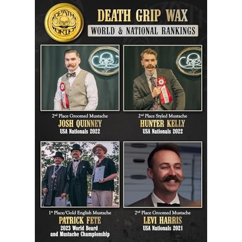 Moustache Care Gift Set by Vintage Grooming Co. | Death Grip & Sudden Death Mustache Wax & Comb Kit