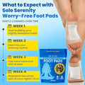 Sole Serenity Worry-Free Overnight Foot Pads for Relaxation with Zeolite, Magnesium, & Holy Basil - 20 Pack
