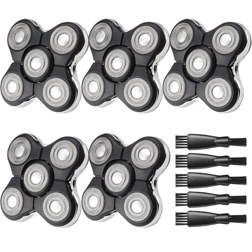 Remington Balder Pro Replacement Head Compatible with Remington Balder Pro Head Shaver, 5PCS XR7000 Replacement Blades, 5 Cleaning Brush