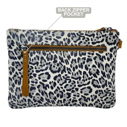 Myra Bag Western Makeup Bag for Women - Travel Cosmetic Pouch Handbag - Leopard