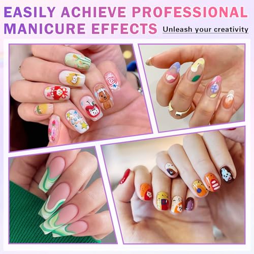 Nail Art Pens Set, 36 Colors Nail Art Markers Polish Pens for Painting Nails, Acrylic Paint Drawing Painting Dotting Markers Pen Quick Drying Nail Art Design Manicure Tools