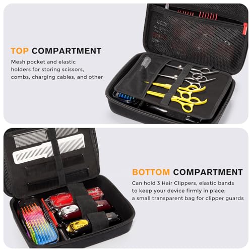 ProCase Barber Case with Washable Oilproof Inner Casing Bundle Hard Barber Accessories Case
