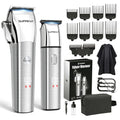 SUPRENT Low Noise Hair Clippers for Men Easy-Clean Waterproof Clippers, Cordless Clippers & Trimmers Set for Family Grooming
