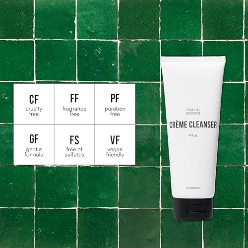 Public Goods Cr?me Cleanser | Natural Face Wash for Women & Men | Gentle on Sensitive Skin | Daily Hydrating Milk Cleanser | Organic Coconut Oil | Vegan | Makeup Remover | Made in USA | 4 Fl Oz