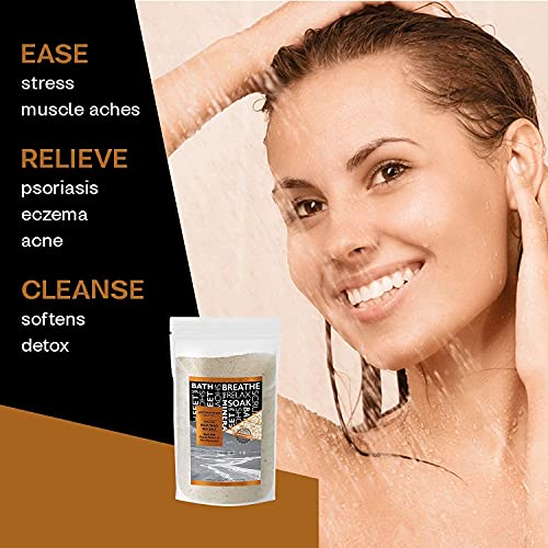 Aromasong 20 lbs Raw Dead Sea Bath Salt in Resealable Pack with 100% Pure Dead Sea Mud Facial Mask - 5 Minute Mask - No Ingredients Added