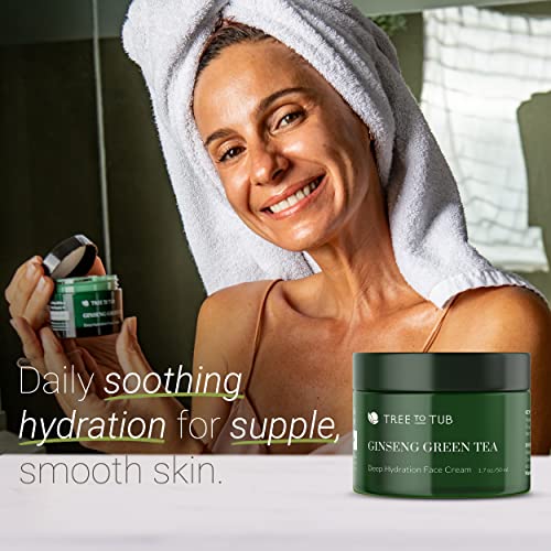 Tree to Tub Hydrating Face Moisturizer for Dry and Sensitive Skin & Sensitive Skin Face Wash for Dry Skin - Moisturizing Gentle Face Cleanser and Face Moisturizer for Women & Men