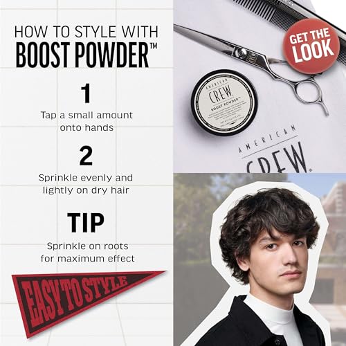American Crew Men's Hair Boost Powder, Provides Lift & Volume, 0.3 Oz (Pack of 1)
