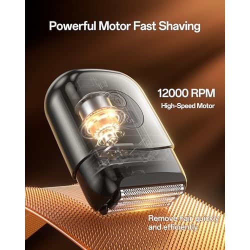 Electric Razor for Men, Foil Shavers Beard Trimmer for Men, Mini Face Shaver for Men, Cordless Travel Body Hair Shaver for Facial, Neck