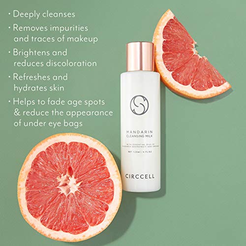 CIRCCELL Mandarin Cleansing Milk ? Hydrating & Brightening Face Cleanser with Fruit Extracts ?Anti-Aging Facial Cleanser ? Rich, Creamy Cleansing Milk Removes Makeup ? Suitable for All Skin Types