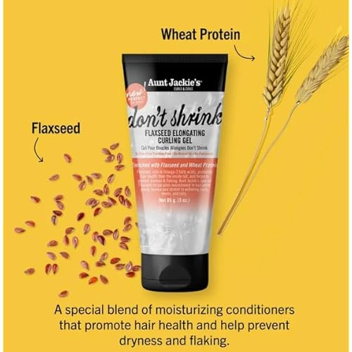 Aunt Jackie's Don't Shrink Flaxseed Elongating Curling Gel 3 Oz