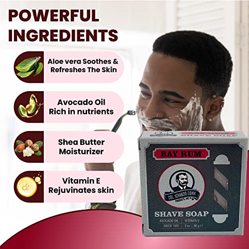 Col. Conk Worlds Famous Shaving Soap, Bay Rum (Net Weight 2.25 Oz)