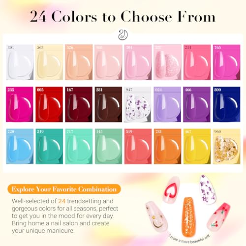 AZUREBEAUTY Dip Powder Nail Kit with Electric Nail Drill 24 Colors Spring Summer Blue Purple Nail Starter Kit with Dip Liquids Base Top Coat Activator Portable Manicure French Nail Art Essential Set