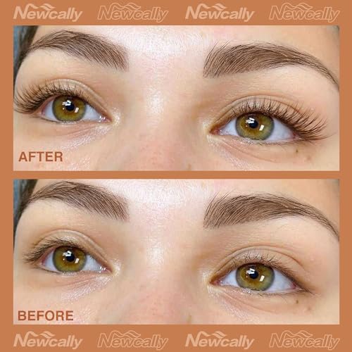 Brown Lashes Natural Look Cat Eye Lashes Brown Eyelashes Faux Mink False Lashes Wispy Volume C-curly Short False Eyelashes with Clear Band by Newcally