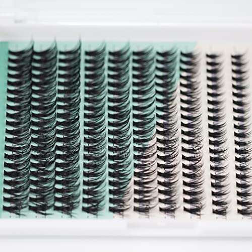 Sulv 200Pcs Dramatic Eye Lash C Curl Natural Look Mixed Size Cluster Eyelash False Eyelash 20D/30D Thick Eyelash Extension Make up Tools (10/12/14/16mm Mixed)