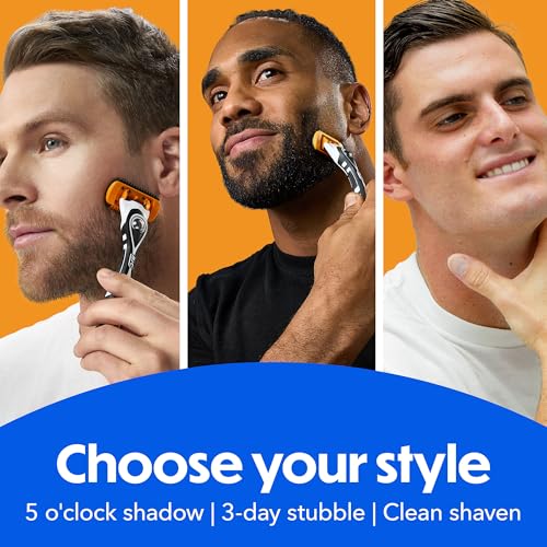 BIC Flex 5 Trim and Shave Body and Beard Trimmer for Men, 8 Razor Refill