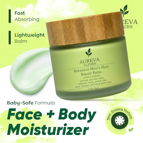 Unscented Natural Lotion, Body Moisturizer, Face Cream, No Petroleum Organic Castor & Jojoba Oil Aftershave Balm Beard Oil Makeup Remover Diaper Rash Cream Tattoo Aftercare in Glass - 6 fl oz