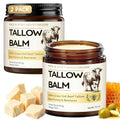 Veakoo Beef Tallow for Skin, 2 Pcs Grass Fed Tallow and Honey Balm, Organic Tallow Face Moisturizer, Natural Moisturizing Cream for Women Men, Body Butter, Nourish and Soothe Dry Skin