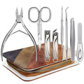 8 Pieces Nail Clipper Set for Fingernail Thick Toenails, Quality Heavy Duty Stainless Steel Nail Trimmer Kit for Women Mens Seniors, with Exquisite Case(ZJDTZ8P)