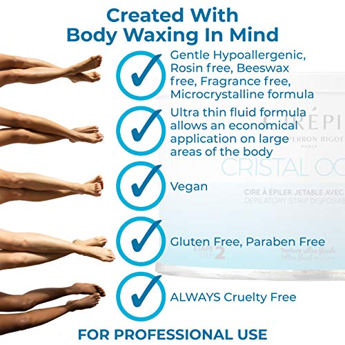 Cirepil - Cristal Ocean - 400g / 14.11 oz Soft Wax Tin - Hypoallergenic, Rosin-Free Strip Wax for Sensitive Skin - Unscented Professional Hair Removal Refill for Legs, Arms, and Back