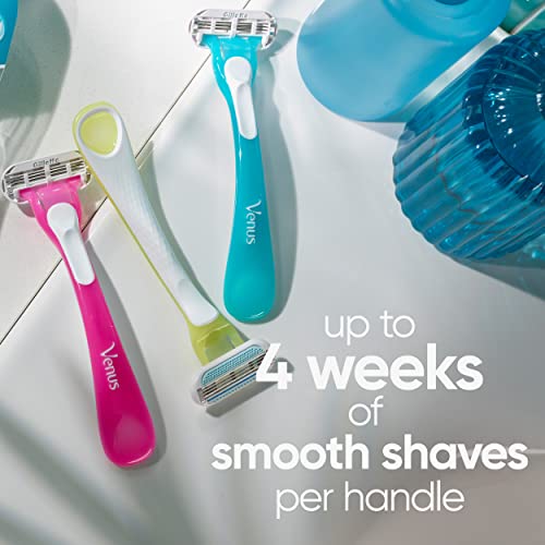 Gillette Venus Tropical Women's Disposable Razor,3 Count (Pack of 4)
