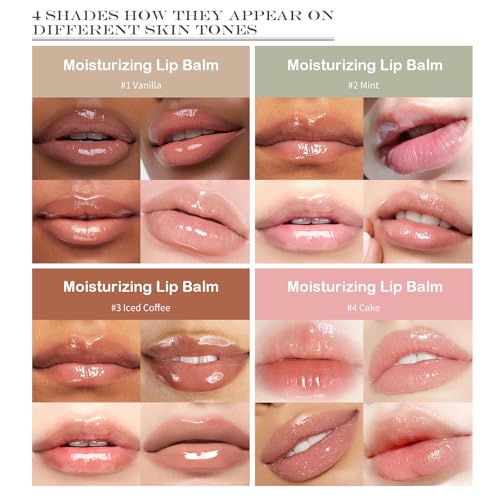 2pcs Summer Lip Balm,Hydrating Nourishing Lip Care Formula Lightweight & Non-Sticky,Moisturize and Lip Care, Gift Box for Women,Tinted Lip Balm 2 Trending Shades (Mint,Iced Coffee)