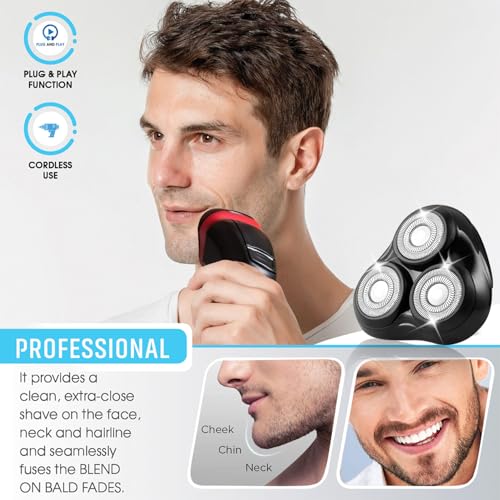 KEMEI Electric Razor for Men,Shavers,Foil Shaver,Mens Electric Razors for Shaving Face/Beard, Men's Electric Shavers,Cordless,USB-C Fast Rechargeable,Close Shave,Travel/Home/Barber,KEMEI T396