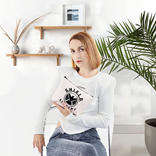 LEVLO Agent TV Show Cosmetic Make Up Bag Shield Fans Gift Shield Academy Shield Logo Makeup Zipper Pouch Bag For Women (Shield Academy)