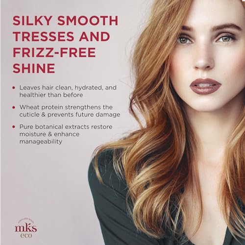 Earthly Body MKS eco Nourish Shampoo, Isle of You (25 fl oz) + MKS eco Hydrate Conditioner, Isle of You (25 fl oz) - Moroccan Argan Oil, Hemp Seed Oil - Vegan, Cruelty Free