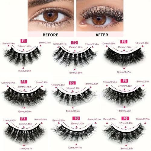 18 Pairs Lashes Wispy Bulk Natural Eyelashes Wholesale Fluffy Fake Eyelashes Mink 3d Lashes Pack