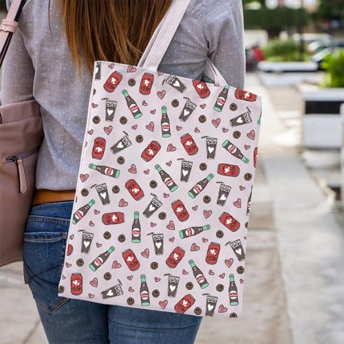 WCGXKO Soda Tote Bag Favourite Drink Soda Social Club Soda Addicted Gift