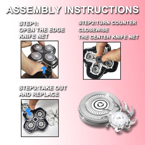 16 PACKS Head Shaver Replacement Heads Compatible with Skull Shaver Pitbull Gold PRO, Pitbull Silver PRO, Palm, Pitbull Platinum PRO, Electric Razor Replacement head for Superior Shaving