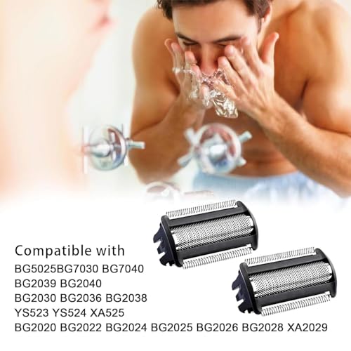 BG2000 Replacement Heads for Philips Norelco Bodygroom Series 7000, 5000, 3000, Replacement Foil Shaver Head Compatible with BG7030 BG7040 BG5025 BG2040 BG2030 BG2020, Wet & Dry Use, 2 Pack