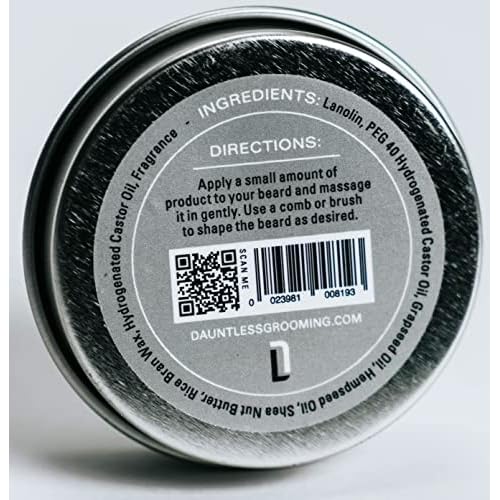 BEARD BALM | Conditions, Softens and Promotes Beard Hair Growth | Made with Lanolin and Shea Butter | Fearless Fragrance | 2 oz