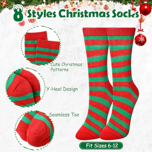 32 Pcs Christmas Gifts Set Christmas Makeup Bags Bulk Santa Socks Holiday to Do List Notepad Snowman Ballpoint Pens Keychain Xmas Party Winter Gifts