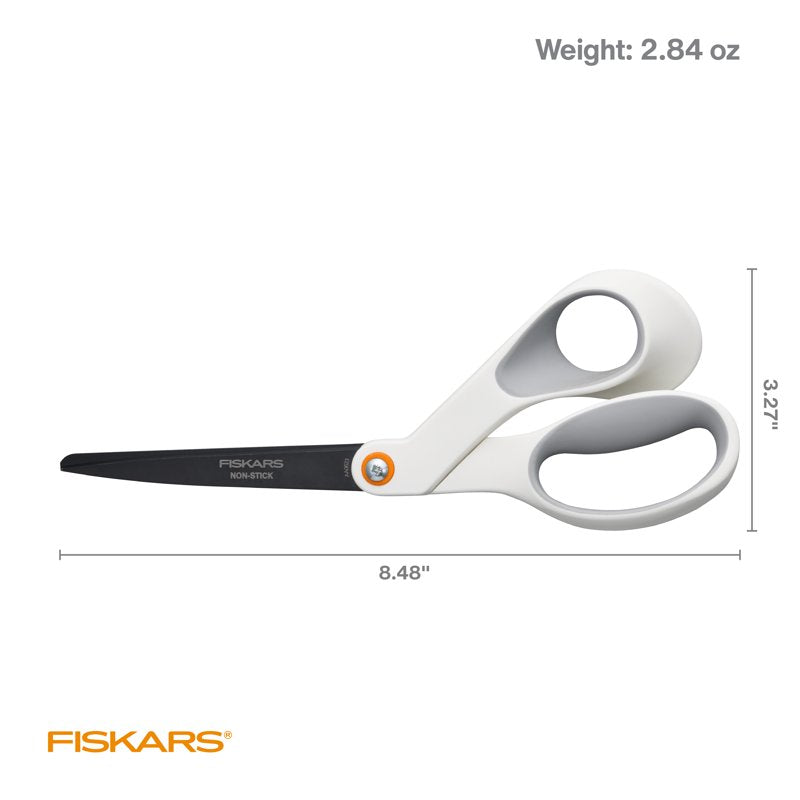 Non-Stick Titanium Scissors with Soft Grip - 8 Inch for Fabric & Adhesives