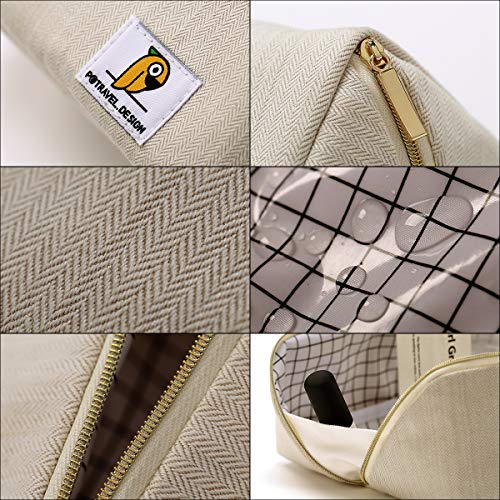 Moranse Cosmetic Travel Bag,Waterproof Multifunctional Makeup Pack Case,Upgraded Zipper Opening Design More Convenient To Carry, Maximum Capacity Used (Upgraded Zipper Opening Design)
