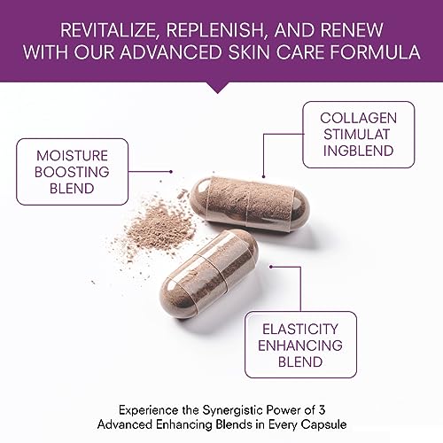 Deep Skin Restore- Advanced Dermal Repair Complex to Boost Firmness, Hydration, & Elasticity? Vegan Collagen Builder & Skin Supplement with 6 Clinically Proven Ingredients? 60 Capsules