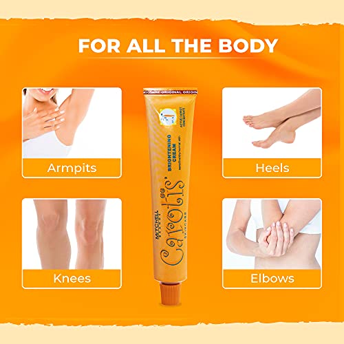 CAROT?S, Skin Brightening Cream | 1.7 Fl oz / 50 g | Helps to Remove Pigments on: Face, Knees, Body, Armpit, and Private Areas | Brightening Gel with Carrot Oil, Alpha Arbutin, Shea Butter