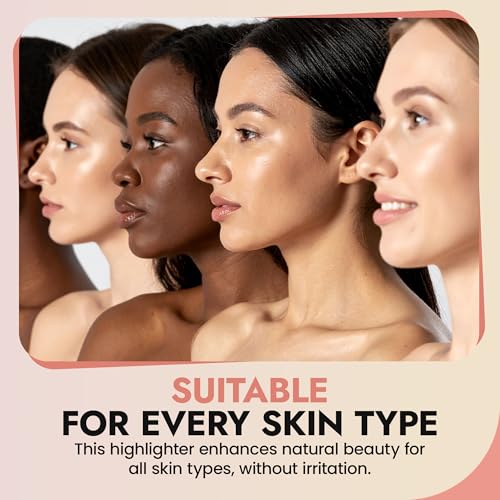 Organic Highlighter Makeup Powder, Diamond Dust - Talc-Free, Lightweight & Vegan Shimmer Highlighter for Radiance on Face, Body & Collarbone - No Paraben, Cruelty-Free, Made in USA