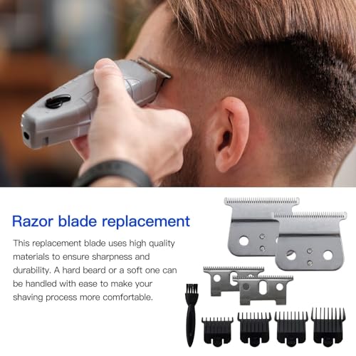 Durable Replacement 2PCss #04710 Blade T Liner Clipper Fit for Andis GTX GTO GO & for Andis Blackouts & for Andis T Outliner (Silver)