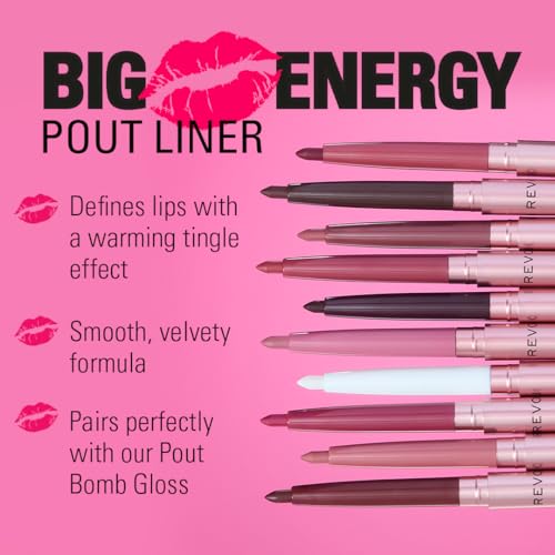 Revolution Beauty London, Pout Bomb Plumping Lip Liner, Long-Lasting Lip Shaper with Hyaluronic Acid & Vitamin E, Vegan & Cruelty-Free, Clear