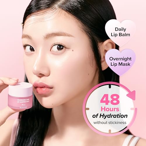 Klavuu Lip Mask Sleeping Pack (0.7oz) ? Overnight Deep Hydrating Korean Lip Balm Treatment for Very Dry, Chapped Lips | Lip Lightening & Plumping with Instant Hydration | Gentle Exfoliating (Berry)
