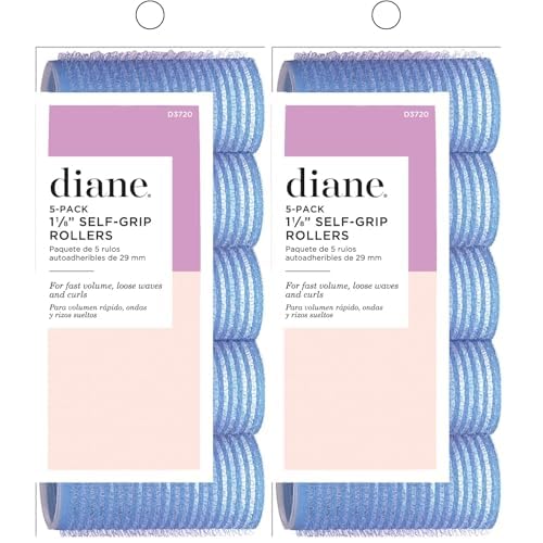 Diane D3720 Self Grip Rollers, Blue (Pack of 2)