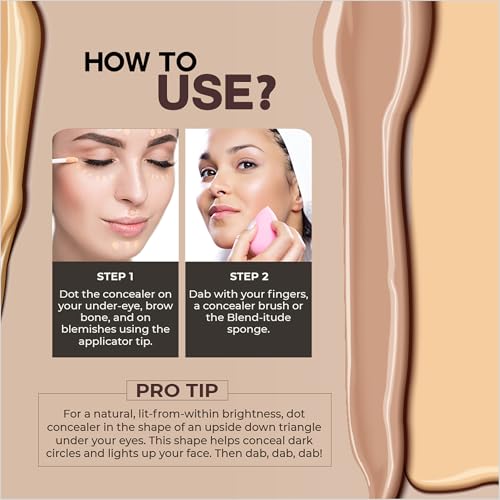 Colorbar Flawless Full Cover Concealer - Face Makeup Concealer with Liquid-to-Powder Formula - Hides Scars and Discoloration - 005 Lacy - 0.2 oz